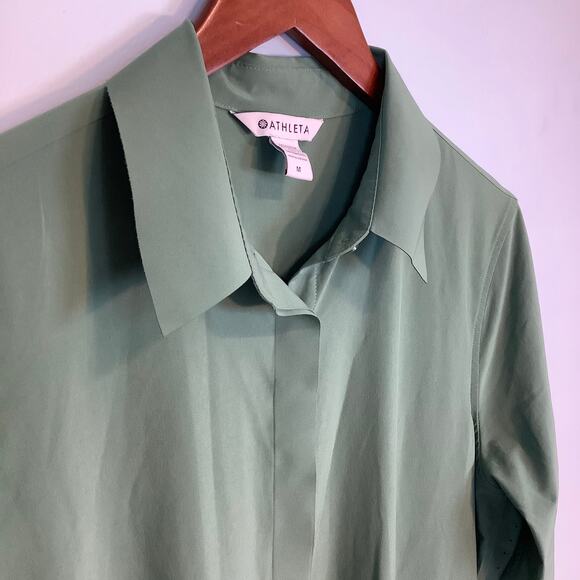 Athleta Urbanite Dress Women’s Medium Vineyard Green Travel Casual Work Pockets - Picture 2 of 13